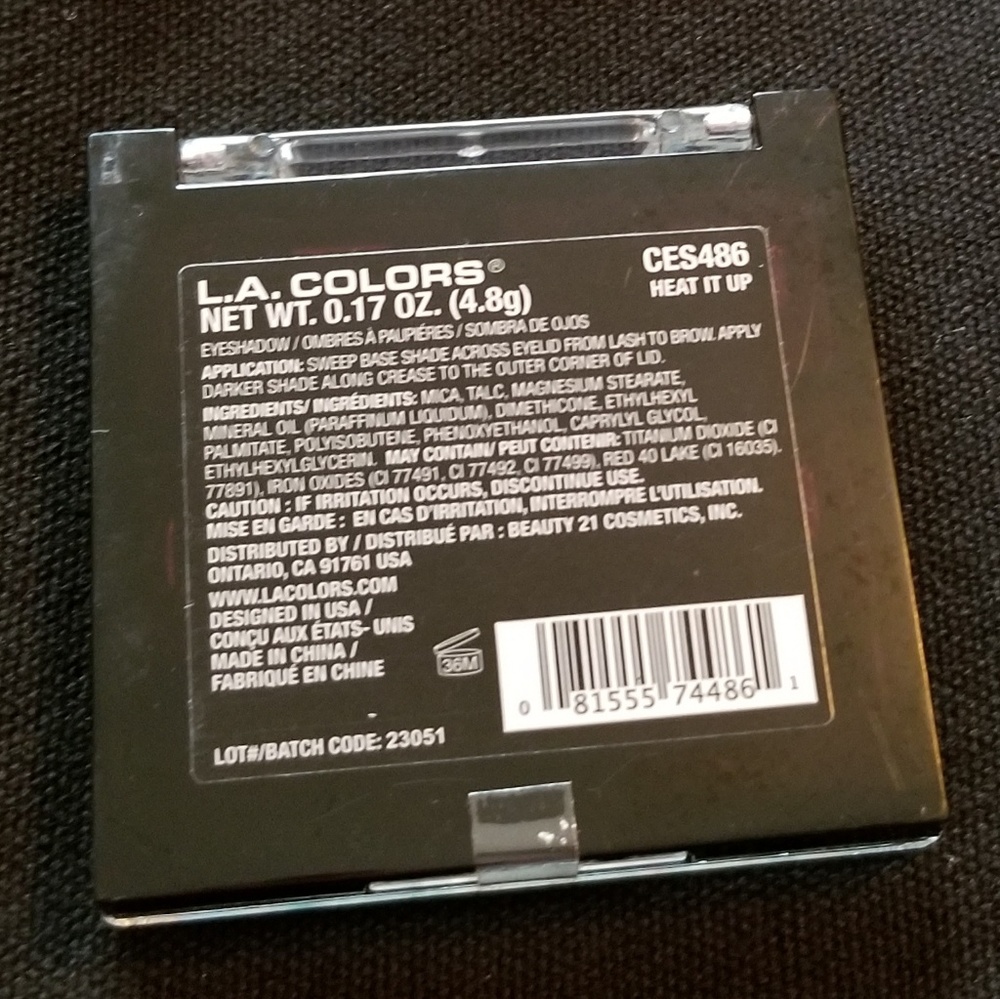 L.A. COLORS,  4 Colorblock Eyeshadow, SMOKY - Picture 2 of 2